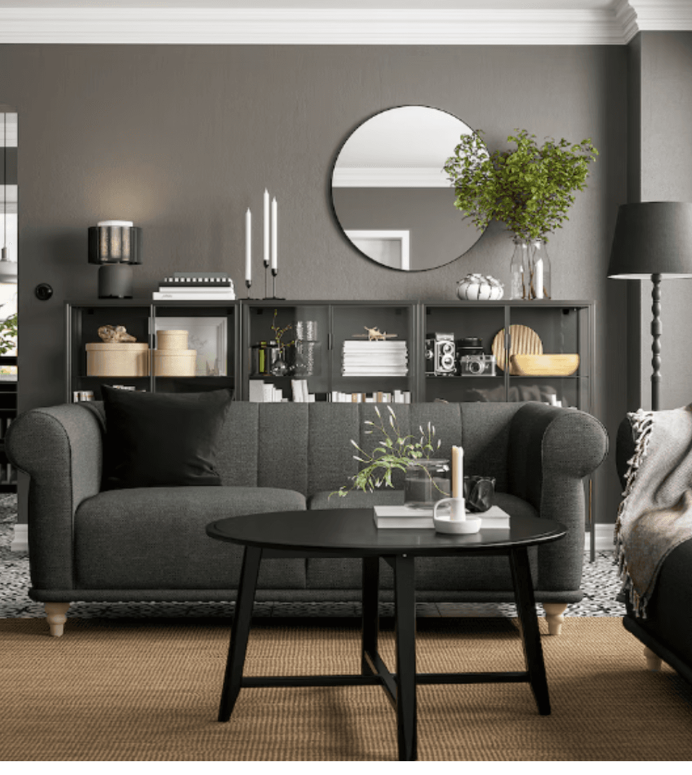 Contemporary 5-Seater Designer Sofa Set – 2+2+1 Configuration with Gold Metal Legs