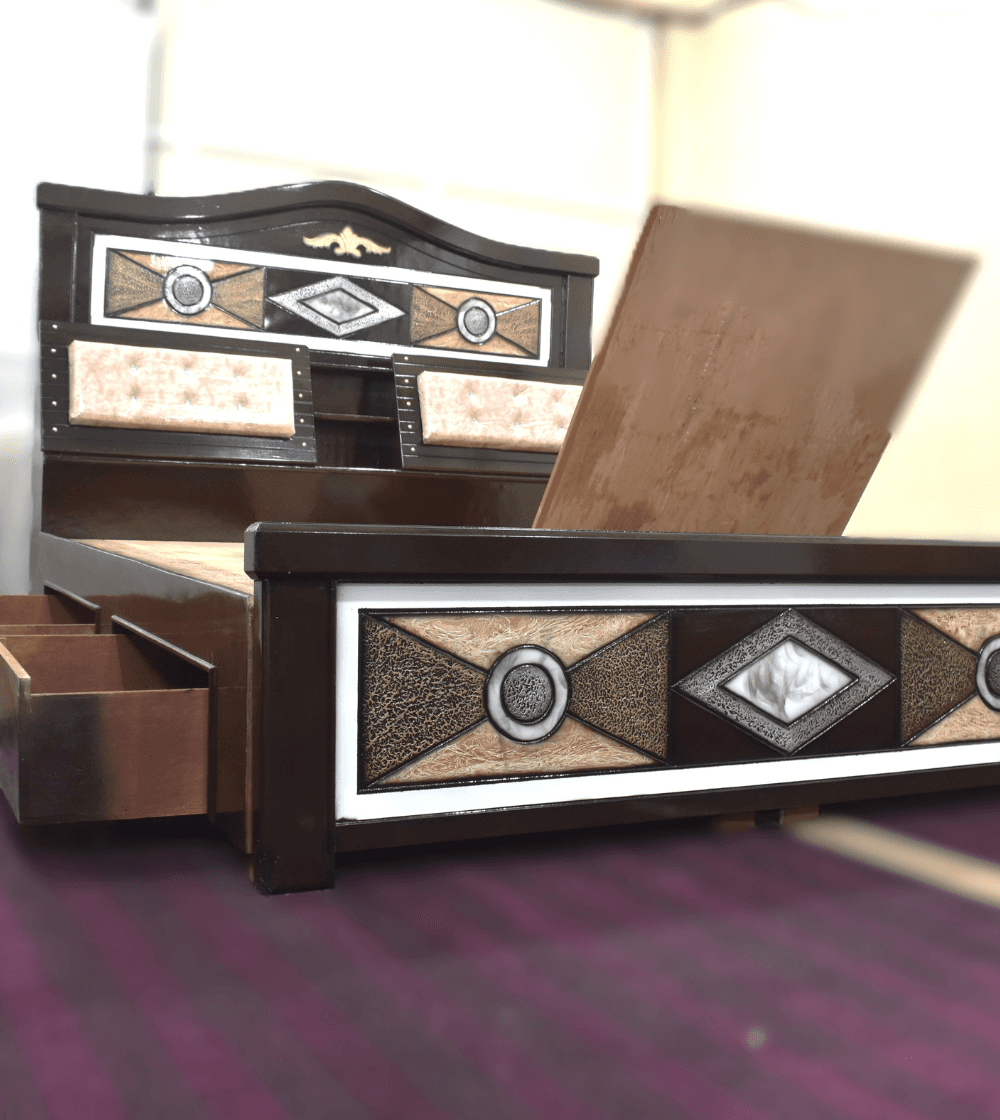 Brown-Designed-Bed